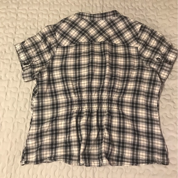 St John’s Bay Button-up Top, Black and Cream - Picture 2 of 4